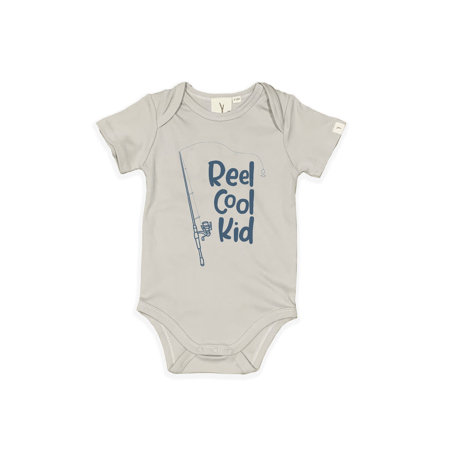 REEL COOL KID SHORT SLEEVE BODYSUIT - GREY COLOUR