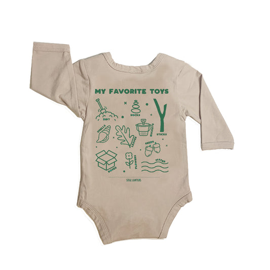 LONG SLEEVE BODYSUIT - FAVOURITE TOYS - GREY