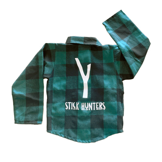 STICK HUNTERS PLAID SHIRT - GREEN