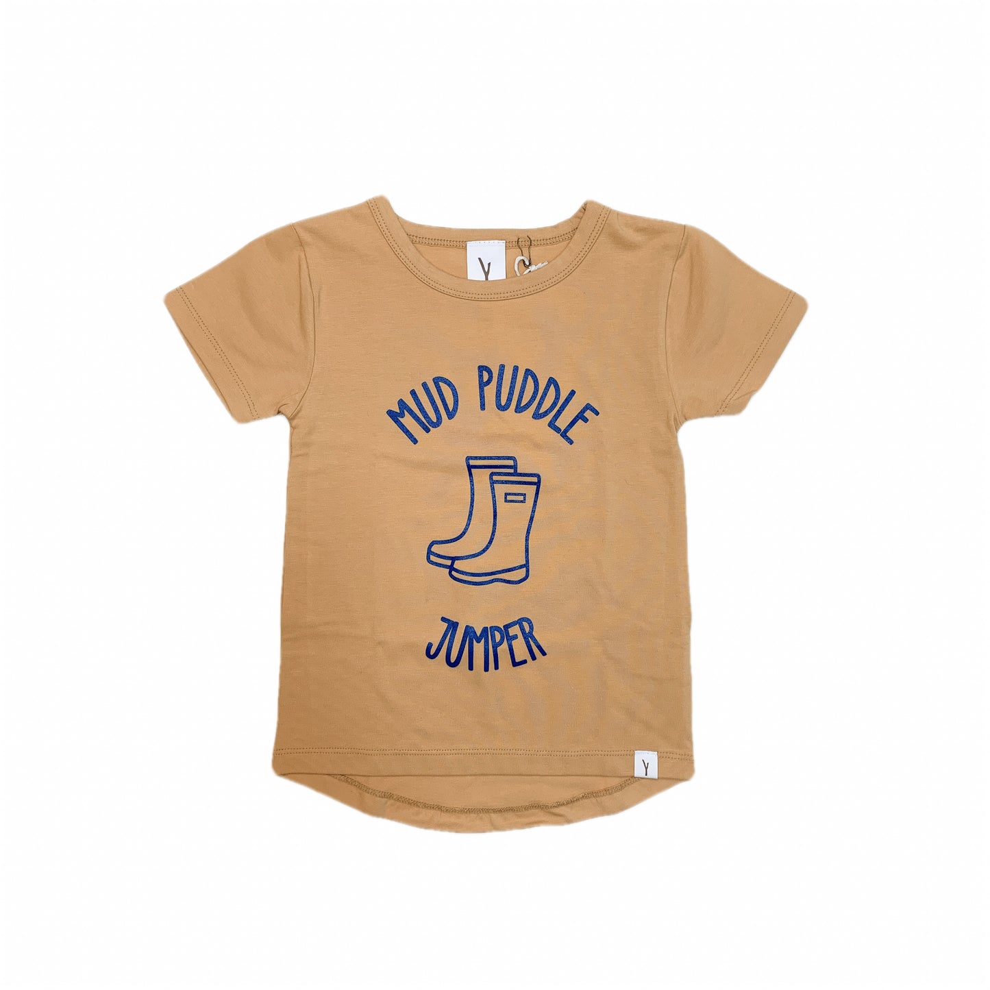 MUD PUDDLE JUMPER LONG BACK TEE - MUSTARD