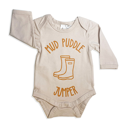 MUD PUDDLE JUMPER LONG SHORT SLEEVE BODY - SAND